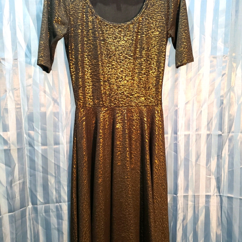 Lularoe Limited Edition Metallic Scoop Dress